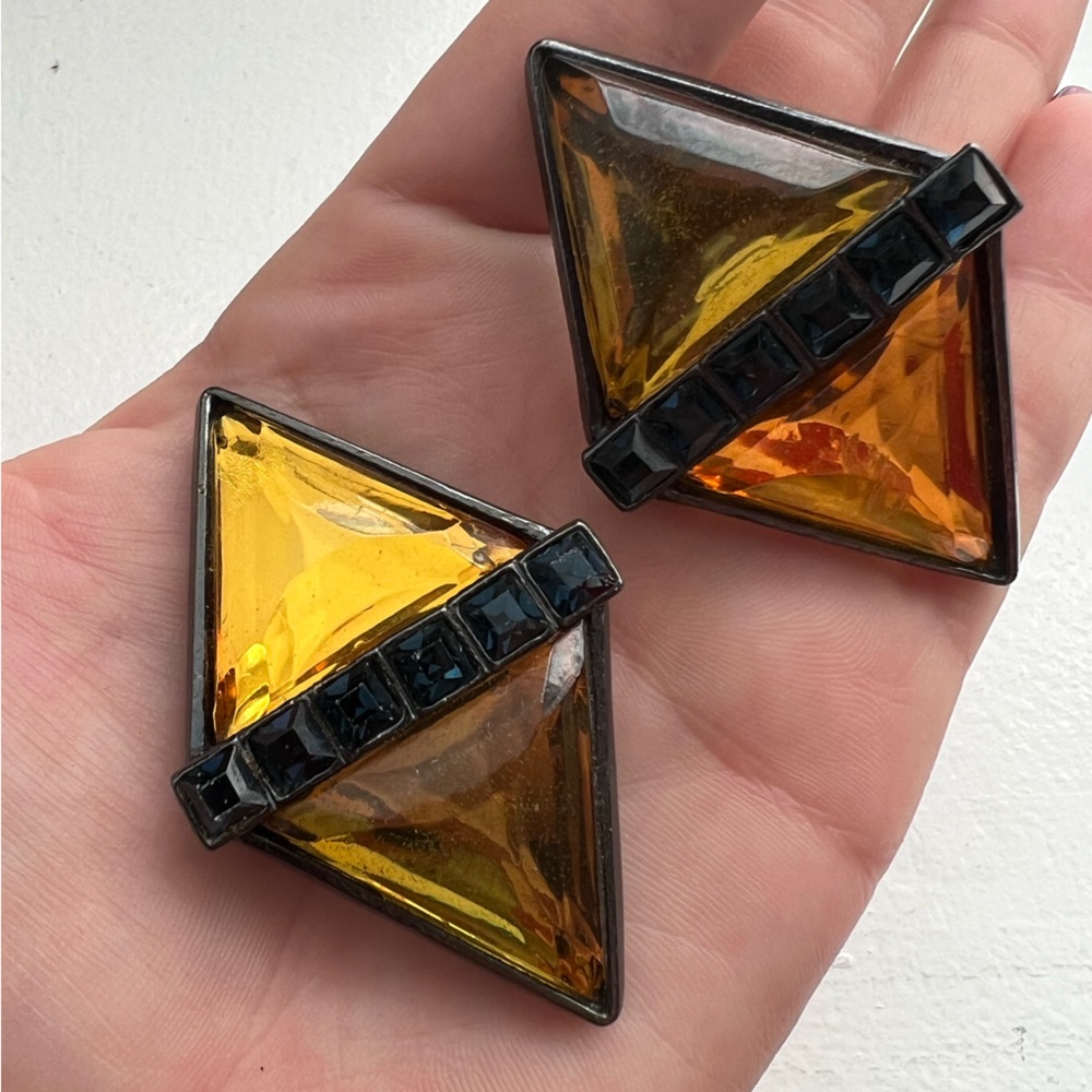Vintage Yves Saint Laurent Clip On Earrings